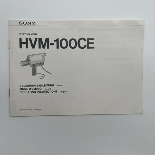 Sony video camera hvm - video,